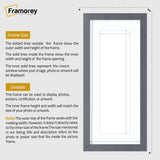 Panoramic Dark Grey Picture Frame With White Mount