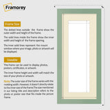 Panoramic Green Picture Frame With Ivory Mount Wall Decor Frame
