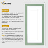Panoramic Green Picture Frame With White Mount Wall Decor Frame