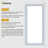 Panoramic Size Light Grey Picture Frames Wall Decor Frame