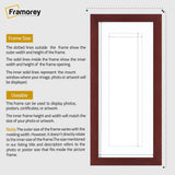 Panoramic Mahogany Picture Frame With White Mount Wall Decor Frame