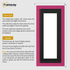Panoramic Pink Picture Frame With Black Mount Wall Decor Frame