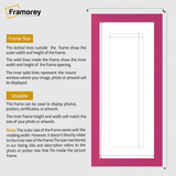 Panoramic Pink Picture Frame With White Mount Wall Decor Frame