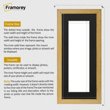 Panoramic Pine Picture Frame With Black Mount Wall Decor Frame