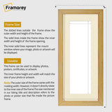 Panoramic Pine Picture Frame With Ivory Mount Wall Decor Frame