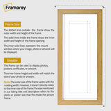 Panoramic Pine Picture Frame With White Mount Wall Decor Frame