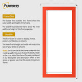 Panoramic Size Red Picture Frames Wall Decor Frame