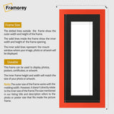 Panoramic Red Picture Frame With Black Mount Wall Decor Frame