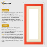 Panoramic Red Picture Frame With Ivory Mount Wall Decor Frame