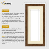 Panoramic Rustic Oak Picture Frame With Ivory Mount Wall D?cor Frame