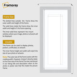 Panoramic Silver Picture Frame With White Mount