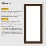 Panoramic Size Walnut Picture Frames Wall Art Frame
