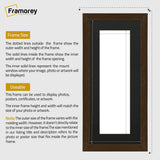 Panoramic Walnut Picture Frame With Black Mount Wall Decor Frame
