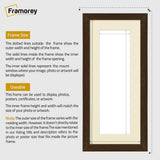 Panoramic Walnut Picture Frame With Ivory Mount Wall Decor Frame