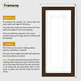 Panoramic Walnut Picture Frame With White Mount