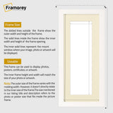 Panoramic White Picture Frame With Ivory Mount Wall Decor Frame
