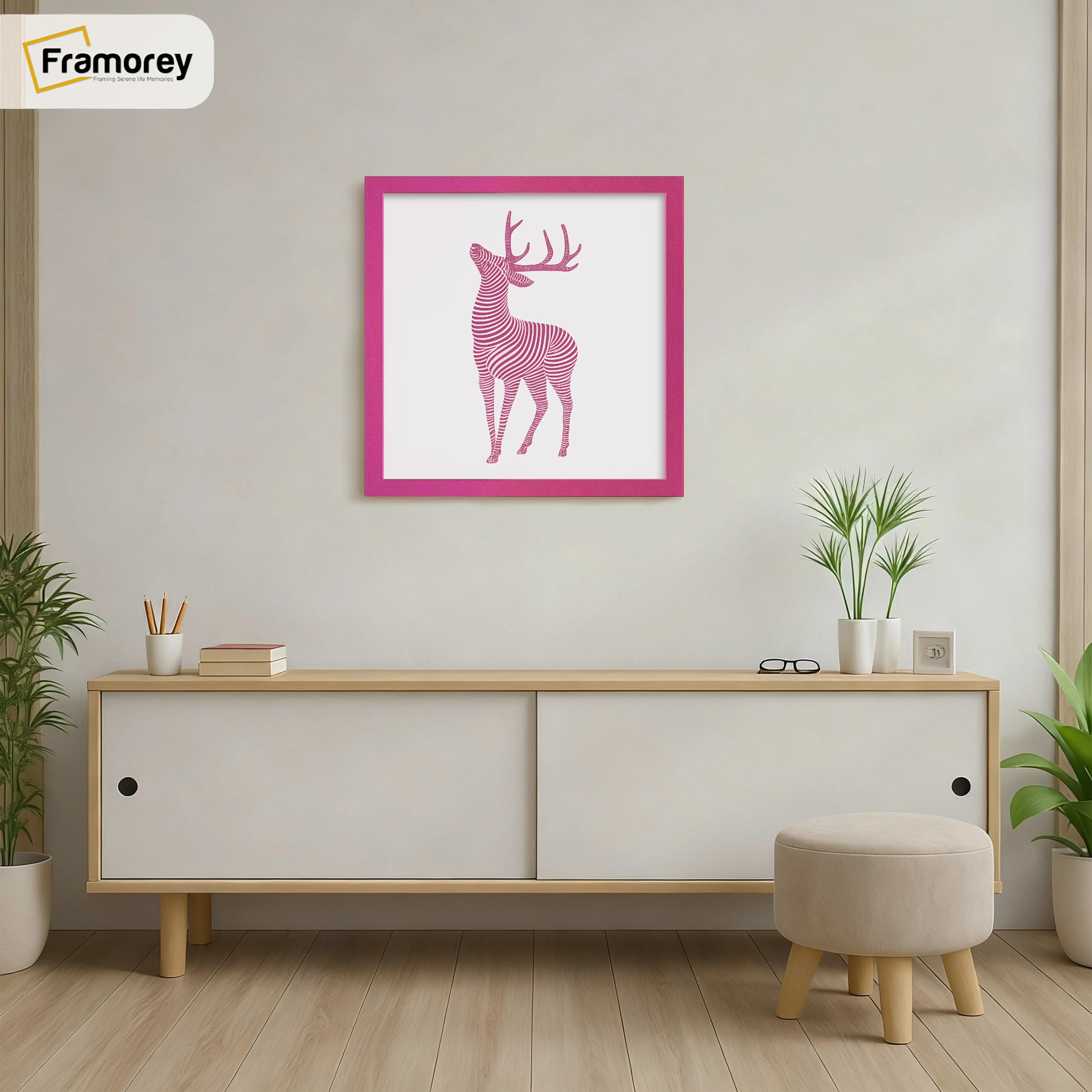 Square Size Thin Matt Pink Picture Frame Poster Frames
