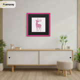 Square Size Pink Thin Matt Picture Frames With Black Mount