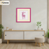 Square Size Thin Matt Pink Picture Frames With Ivory Mount