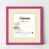 Square Size Thin Matt Pink Picture Frames With Ivory Mount
