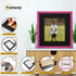 Square Size Pink Thin Matt Picture Frames With Black Mount