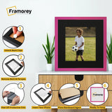 Square Size Pink Thin Matt Picture Frames With Black Mount