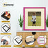 Square Size Thin Matt Pink Picture Frames With Ivory Mount