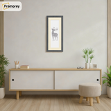 Thin Matt Panoramic Dark Grey Pictures Frames With Ivory Mount