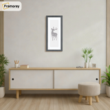 Thin Matt Panoramic Dark Grey Picture Frames With White Mount