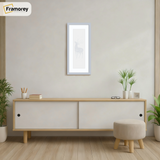 Thin Matt Panoramic Light Grey Pictures Frames With White Mount