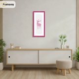 Thin Matt Panoramic Pink Picture Frames With White Mount