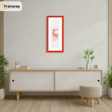 Thin Matt Panoramic Red Picture Frames With White Mount