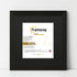 Square Size Thin Ash Black Frame With Black Mount