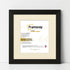 Square Size Thin Ash Black Frame With Ivory Mount