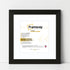Square Size Thin Ash Black Frame With White Mount