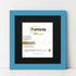 Square Blue Picture Frame with Black mount Wall Art Photo Frames
