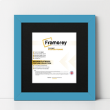 Square Blue Picture Frame with Black mount Wall Art Photo Frames