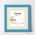 Square Blue Picture Frame with Ivory mount Wall Art Photo Frames