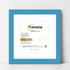 Square Blue Picture Frame with White mount Wall Art Photo Frames