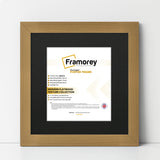 Square Size Beech Picture Frame With Black Mount