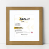 Square Size Beech Picture Frame With White Mount