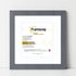 Square Dark Grey Picture Frame With White Mount