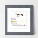 Square Dark Grey Picture Frame With White Mount
