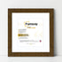 Square Size Dark Oak Picture Frame With White Mount