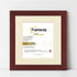 Square Size Mahogany Picture Frame With Ivory Mount