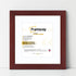 Square Size Mahogany Picture Frame With White Mount
