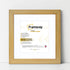 Square Size Pine Picture Frame With White Mount