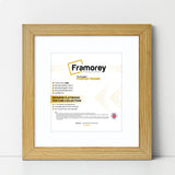 Square Size Pine Picture Frame With White Mount