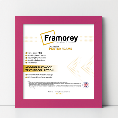 Square Size Pink Picture Frame Wall Decor Frames