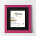 Square Size Pink Picture Frame With Black Mount